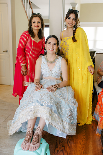 Bride with grooms family