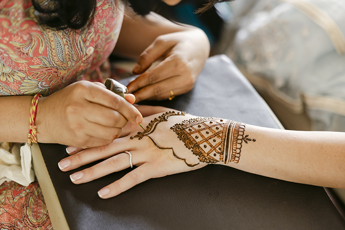 Bride getting henna